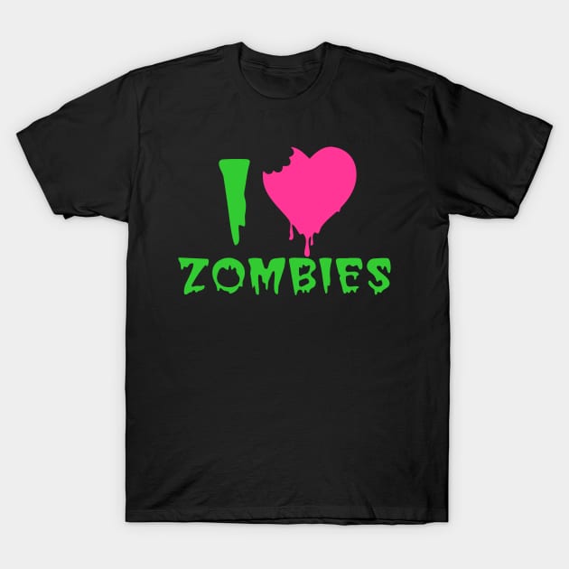 I Love Zombies T-Shirt by WMKDesign